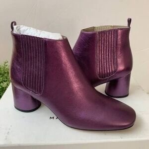 Marc Jacobs Shimmering Violet Ankle Boots